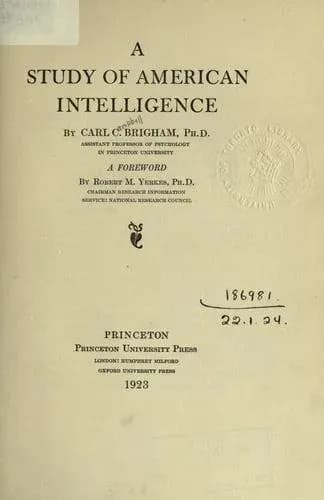 A Study of American Intelligence