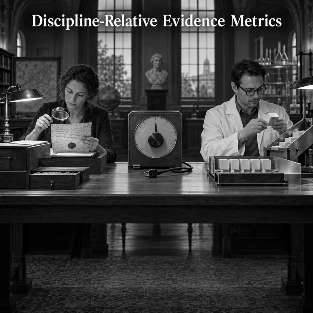Discipline-Relative Evidence Metrics