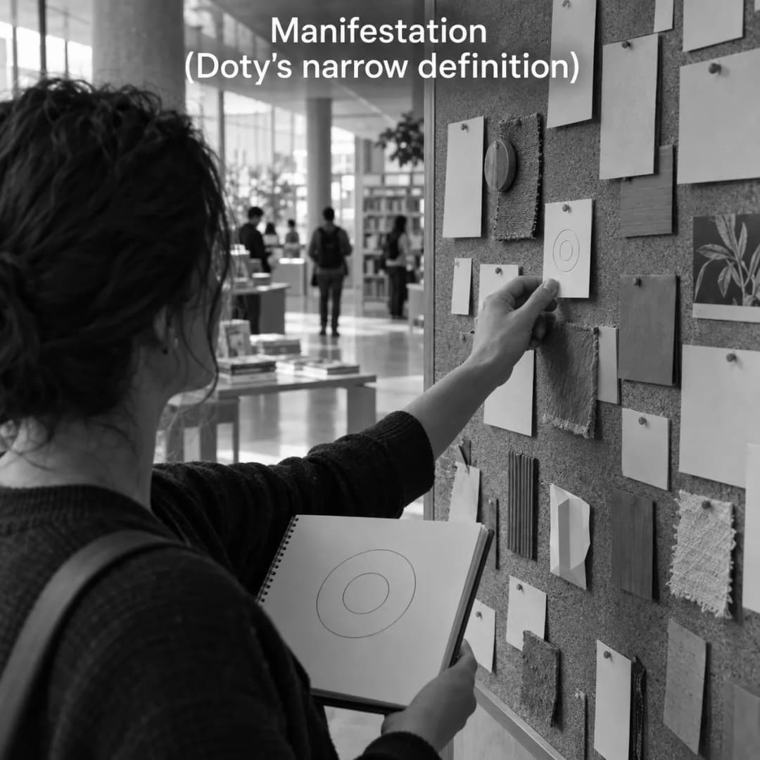 Manifestation (Doty's narrow definition)